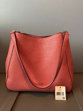 Kate Spade, Leila Medium Triple Compartment Shoulder Bag, Pomegranate